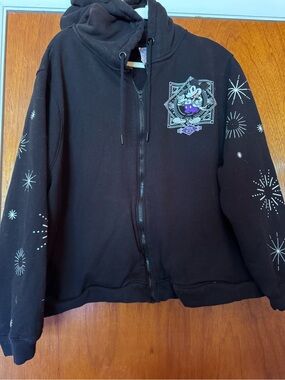 Disney 100 Black Zip Hoodie Jacket